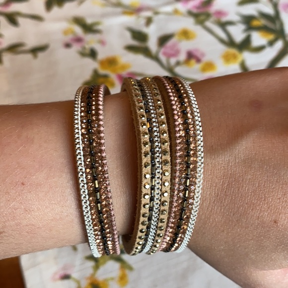 Studded Bracelets Set of 2 - Picture 4 of 5